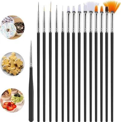 Image de Set de poches à douille - 15 pièces - Rouge/Blanc - Acier inoxydable - À faire soi-même - Ustensiles de pâtisserie