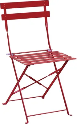 Produktbild von Bolero klappbare Terrassenstühle Stahl rot (2 Stück)