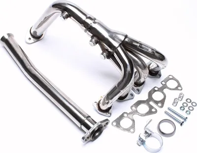 Image de Collecteur d'échappement en éventail en acier inoxydable avec EGR + raccord Lambda pour Peugeot 206 16V