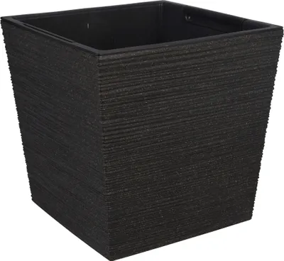 Image de Pot de fleurs avec insert 24x23,5cm plastique 1 pièce noir