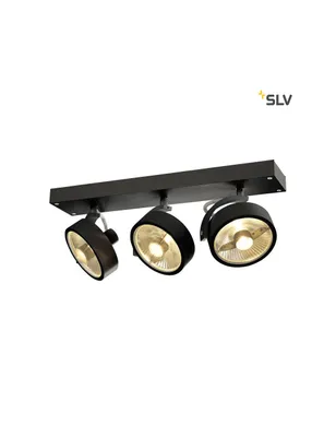 Produktbild von SLV 1000704 KALU 3 QPAR111 Wand- und Deckenleuchte schwarz max. 75W