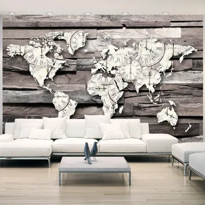 Produktbild von Basera Selbstklebende Fototapete Weltkartenmotiv k-A-0028-a-c, mit UV-Schutz, 441x315 cm