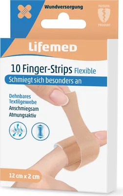 Produktbild von Lifemed Finger-Strips "Flexible" hautfarben 10 Stück