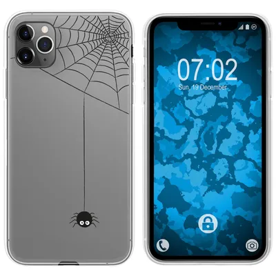 Produktbild von PhoneNatic Case kompatibel mit Apple iPhone 11 Pro Max Silikon-Hülle Herbst Spinne/Spider M3