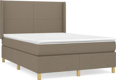 Produktbild von vidaXL Boxspringbett mit Matratze Taupe 140x200 cm Stoff