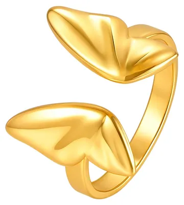 Produktbild von Offener Ring Schmetterling - Ring aus Edelstahl in Gold