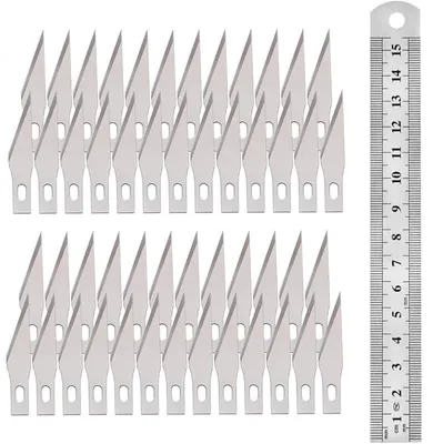Produktbild von Bastel- und Handwerksmessen, 50 Präzisionsmesser, Edelstahl, Hobby-Messerset