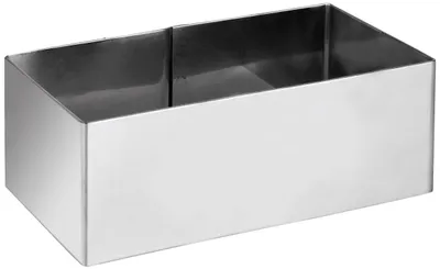 Dessertring rechteckig 8x5x4,5 cm Edelstahl silber