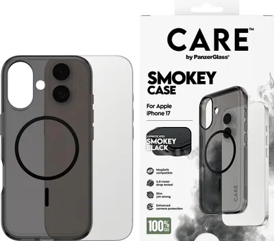 Obrázek produktu pro PanzerGlass CARE™ by ® Smokey Case w. Black MagSafe iPhone 17, Obal, Apple, Apple - iPhone 17, Černá