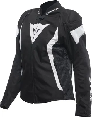 Immagine prodotto di Giacca da moto da donna Dainese Avro 5 S26, in tessuto, colore nero/bianco, taglia 48