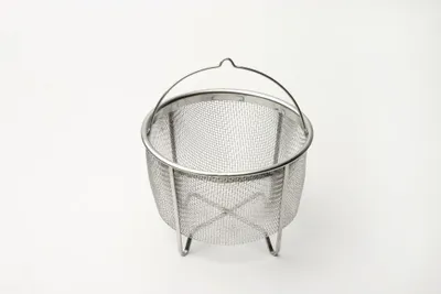 Gemüsekorb aus Edelstahl, 19 x 19 x 11 cm, silber