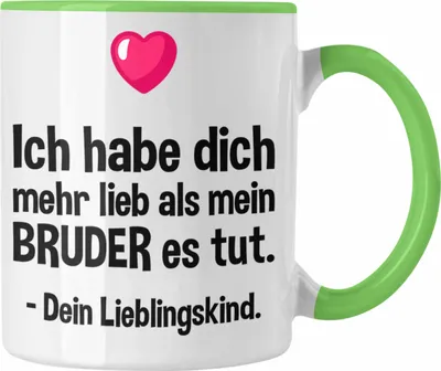 Produktbild von Trendation - Lieblingskind Muttertag Vatertag Tasse Geschenk von Kinder Sohn Tochter Mama Tasse mit Spruch (Grün)