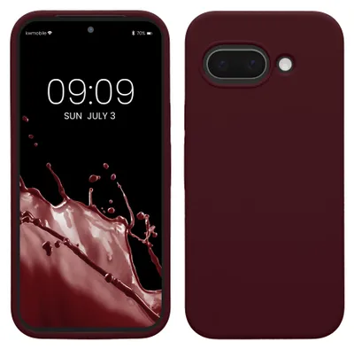 Produktbild von kwmobile Handyhülle für Google Pixel 9a Hülle, für Pixel 9a Case - Hülle Silikon - kabelloses Laden - Bordeaux Violett
