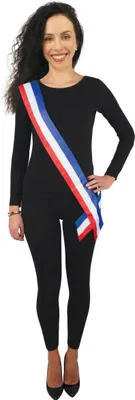 Imagen del producto de Chaleco Schärpe, alcalde, Francia, adulto, azul, blanco, rojo, talla única
