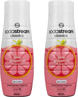 Immagine prodotto di Sciroppo per bevande SodaStream Pink Grejpfruit senza zucchero, 440 ml, 2 pezzi