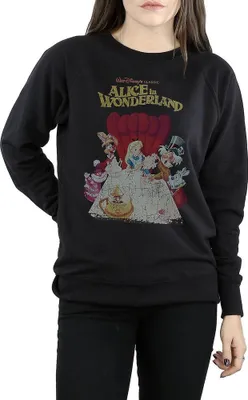 Produktbild von Alice In Wonderland - "Poster" Sweatshirt für Damen BI1101 (XXL) (Schwarz)