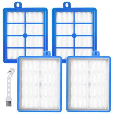 4 HEPA H13 Filter für AEG LX7-LX9, VX6-VX9, Philips FC8038