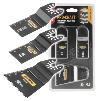 Productafbeelding van Procraft MB3 zaagbladenset, 3-delig, voor oscillerende multifunctionele gereedschappen