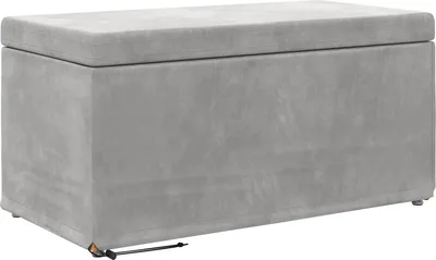 Image de vidaXL Tabouret Gris clair 81 x 41 x 40 cm Velours et bois d'ingénierie