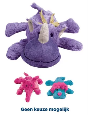 Obrázok produktu pre KONG Cozie, Pes, Plyšová hračka, Modrá, Purpurová, Červená