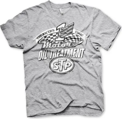 Produktbild von STP Oil Treatment Distressed T-Shirt - Medium - Heather-Grey