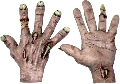 Produktbild von Zombie Handschuhe als Kostümzubehör - Latex - One Size