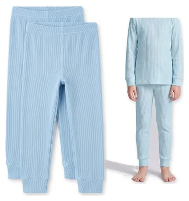 Produktbild von Black Snake Kinder Feinripp Unterhose lang warm 2er Pack - 158/164 - Hellblau, KI-generiertes Bild