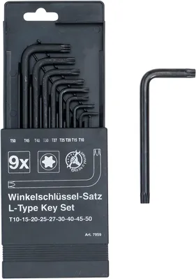 Immagine prodotto di Set di chiavi a L | Profilo a T (per Torx) T10 - T50 | 9 pz.
