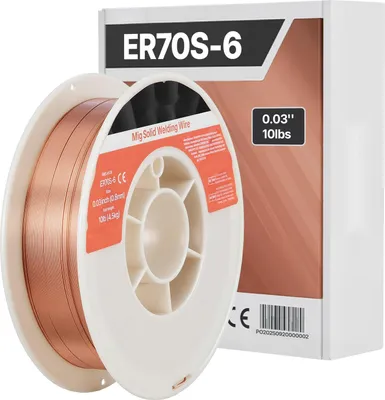 Image de Fil de soudage MIG/MAG - ER70S-6 Fil plein - Diamètre 0,8 mm - Bobine de 4,5 kg - Pour acier de construction - Pour soudage sous protection gazeuse - Toutes positions de soudage