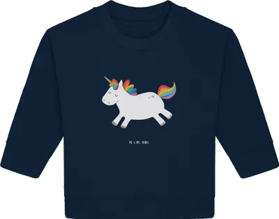 Produktbild von Mr. & Mrs. Panda Organic Baby Pullover Einhorn Happy 12. - 18. Monat - French Navy - Geschenk, Einhörner, Bullover, Witzig, Spannend, Unicorn, Spaß, Lebensfreude