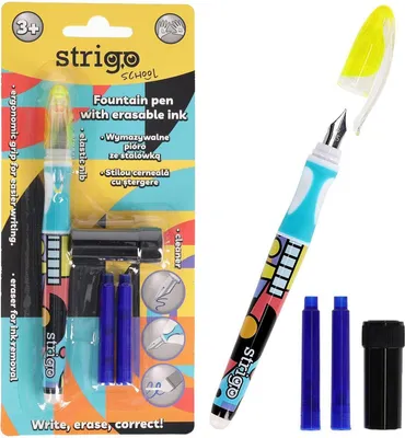 Image de STRIGO stylo créatif pour enfants - parfait pour apprendre à écrire, avec fonction d'effacement ! Découvrez le plaisir artistique dans le style Pop Art !