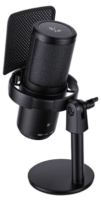 Produktbild von USB-Kondensatormikrofon, Desktop-Mikrofon mit RGB-Beleuchtung, inklusive Mikrofonstativ, Geräuschunterdrückung, Nierencharakteristik für Live-Übertragungen, Podcasts und Aufnahmen