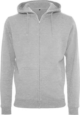 Produktbild von Build Your Brand BY012 | Heavy Zip Hoody - Farbe: Heather Grey - Größe: 3XL