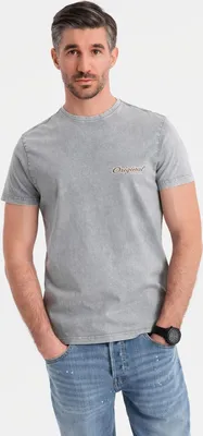 Produktbild von Ombre Clothing Kurzarmhemd für Männer Helenef grau L