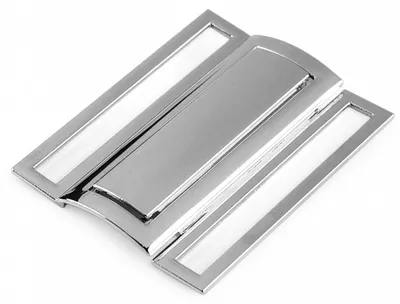 Einteilige Metall-Gürtelschnalle 48mm in Silber glänzend – klassischer Klickverschluss Schließe.