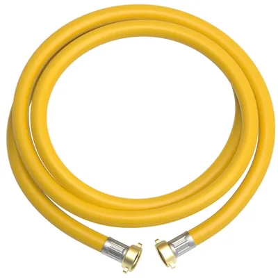Image de Tuyau de remplissage VARIOSAN pour chauffage, référence 16751, 3/4", 2,50 m, 15 bar, jaune – Longueur : 2,50 mètres