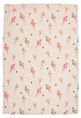 Produktbild von Clayre & Eef Geschirrtuch 50x70 cm Beige Rosa Baumwolle Eis