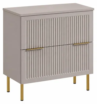 Obrázek produktu pro Skříňka do koupelny, stojací, šířka 60 cm, přední panel s reliéfním vzorem, tloušťka 18 mm, materiál: kašmír + laminovaná deska, úchytky ve dvou barvách, rozměry: 60 x 46 x 73,6 cm, Obrázek vytvořený pomocí AI