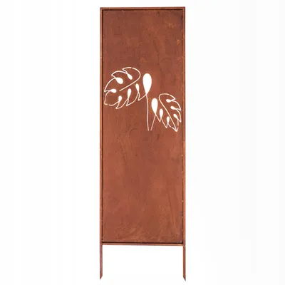 Produktbild von Sichtschutz Metal 4x - 160 x 50 cm - Edelrost - Rostoptik Sichtschutz für Garten - Sichtschutzelement - Sichtschutzwand - Gartendekoration Zaun Rost