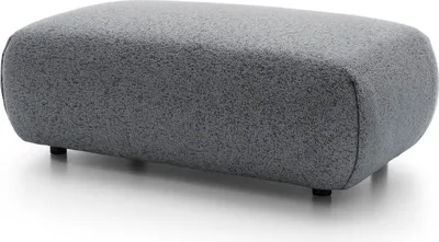 Productafbeelding van FURNLUX Voetenbank Tas Donkergrijs en Zwart, 113 cm / Hoofdkleur: Grijs / Afmetingen: 113 x 43 x 70 cm