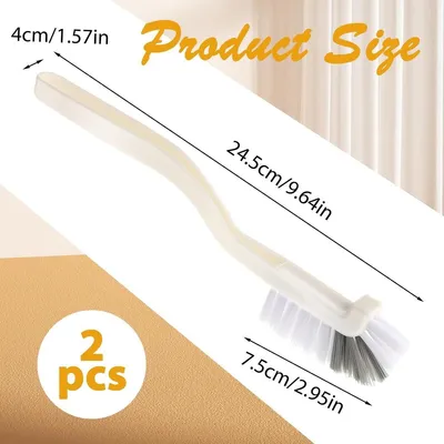 Set aus 2 Eckreinigungsbürsten mit robusten Borsten für Küche und Bad
