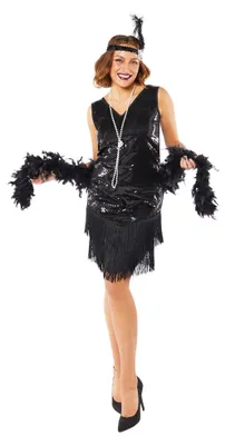 Produktbild von 20er Jahre Charleston Flapper Damenkostüm Deluxe