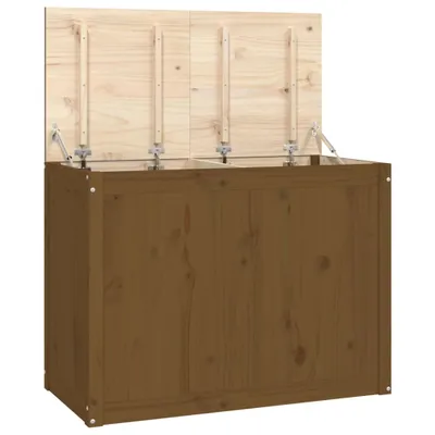 Produktbild von vidaXL Wäschetruhe Honigbraun 88,5x44x66 cm Massivholz Kiefer
