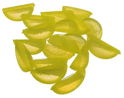 Eiswürfel in Zitronenform, 20 Stück, wiederverwendbar, Kunststoff, gelb