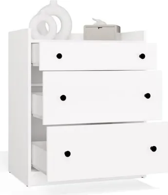 Image de BDW, Commode avec tiroirs, Sideboard Salon Chambre d'enfant Huston, BlancBlanc