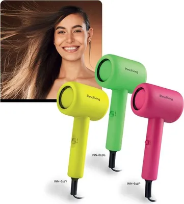 Image de Mini sèche-cheveux 1000 watts, couleur fuchsia