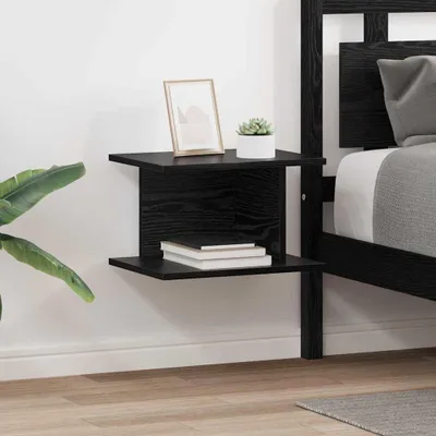 Produktbild von vidaXL Nachttisch 2 stk. Schwarz Eichen-Optik 40 x 30 x 25 cm