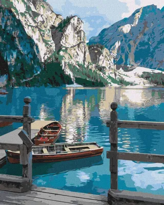 Zdjęcie produktu dla MALOWANIE PO NUMERACH Z RAMĄ Obrazy do malowania - Górski Widok 40x50 cm