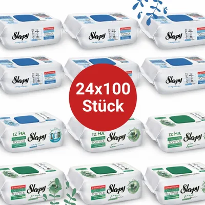 Produktbild von Sleepy Easy Clean Oberflächenreinigungstücher – 12x100 Pine + 12x100 Blau | Schnelle Hausarbeit
