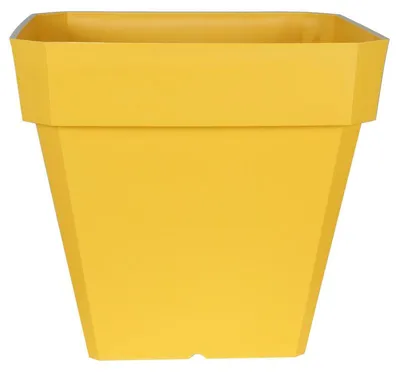 Image de Pot de fleurs Soleilia Carré 50 - L49cm - H45cm - 65L - Jaune - Fabrication Française